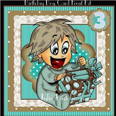 Birthday Boy Card Front Kit