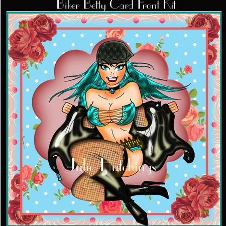 Biker Betty Card Front Kit
