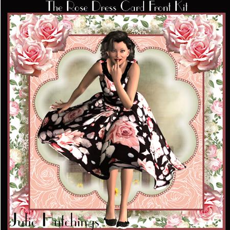 The Rose Dress Card Front Kit