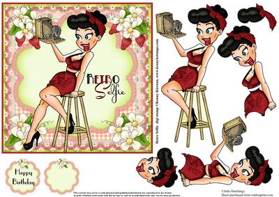 Retro Selfie Card Topper