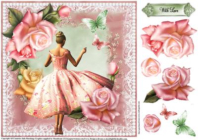 Pink Roses and Petticoats Topper