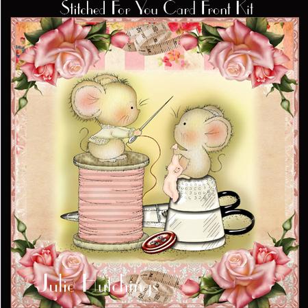 Stiched for You Card Front Kit