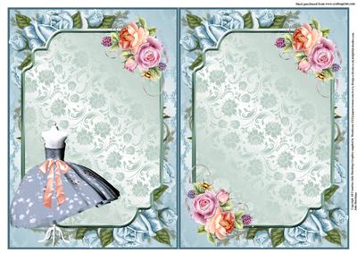 Insert to Compliment Beautiful Blue Rose Dress