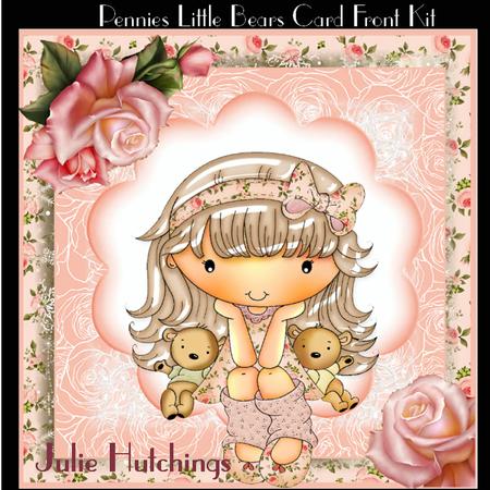 Pennies Little Bears Card Front Kit