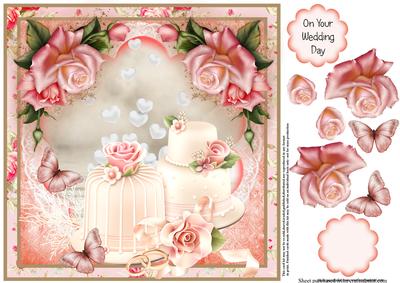 Beautiful Wedding Day 8x8 Topper