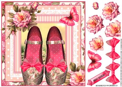 The Vintage Pink Rose Shoes Topper