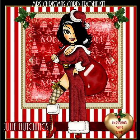Mrs Christmas Card Front Kit