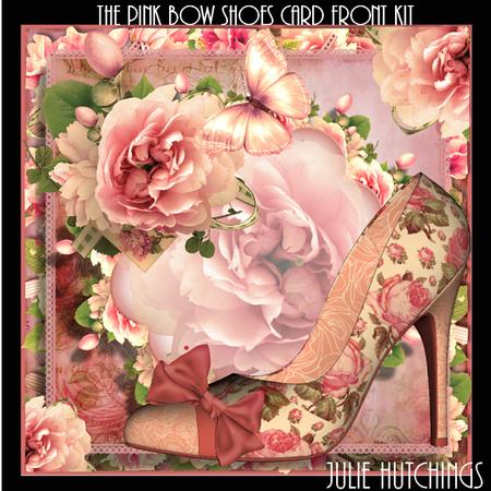 The Pink Bow Shoes Card Front Kit