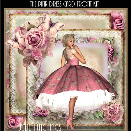 The Pink Dress Card Front Kit