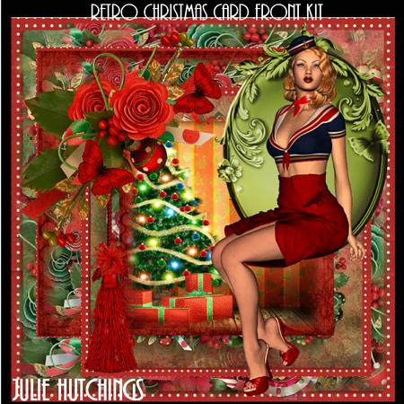 Have a Retro Christmas Card Front Kit