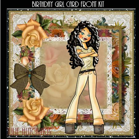 Birthday Girl Card Front Kit