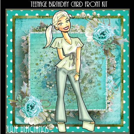 Teenage Birthday Card Front Kit
