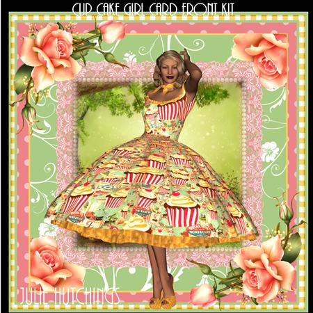 The Cupcake Girl Card Front Kit