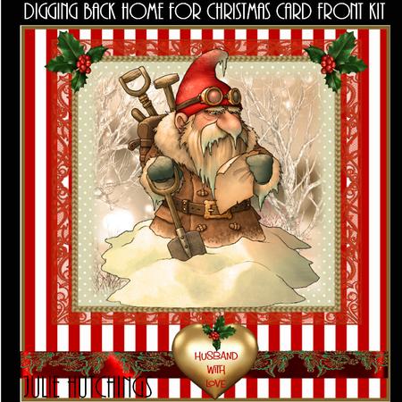 Digging Home for Christmas Card Front Kit