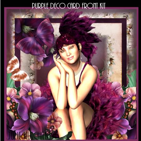 Purple Deco Card Front Kit