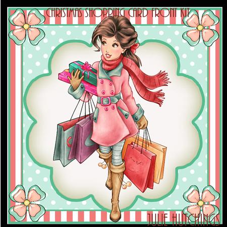 Christmas Shopping Card Front Kit