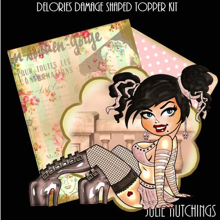 Delores Damage Shaped Card Topper Kit