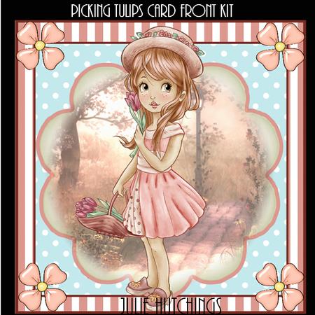 Picking Tulips Card Front Kit