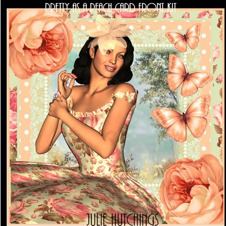 Pretty as a Peach Card Front Kit