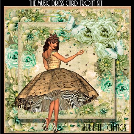 The Music Dress Card Front Kit
