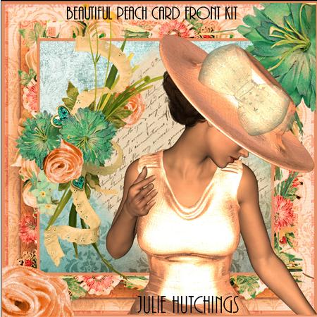 Beautiful Peach Card Front Kit
