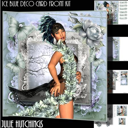 Ice Blue Deco Card Front Kit