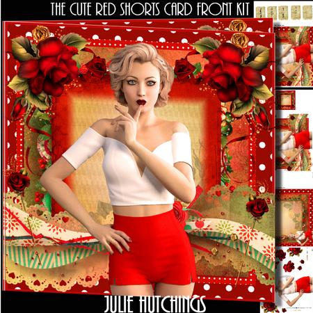 The Cute Red Shorts Card Front Kit