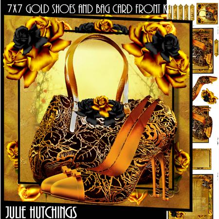 7x7 Golden Shoes and Bag Card Front Kit
