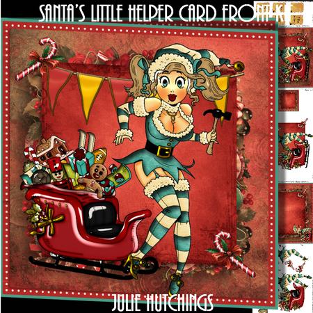 Santa's Little Helper Card Front Kit