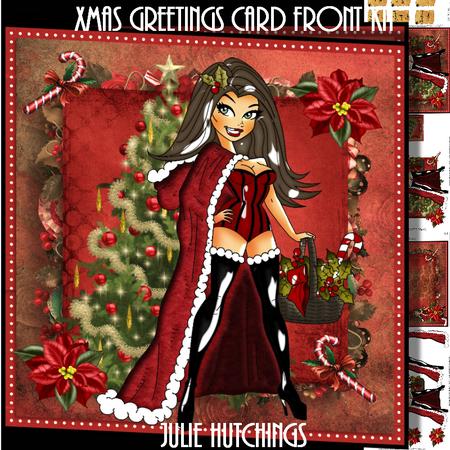 Xmas Greetings Card Front Kit