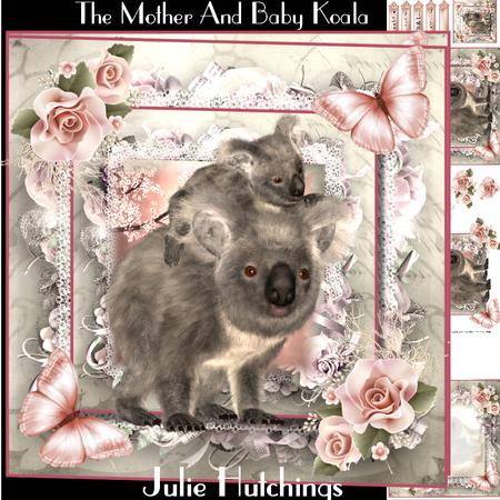 Beautiful Mother and Baby Card Front Kit