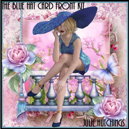 The Beautiful Blue Hat Card Front Kit