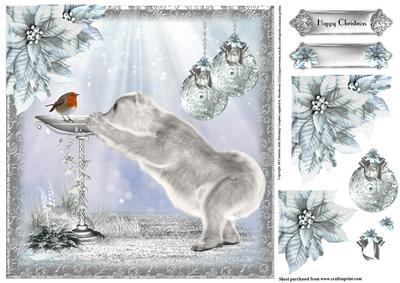 Beautiful Polar Bear Cub Topper