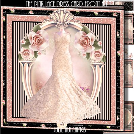 The Pink Lace Dress Card Front Kit