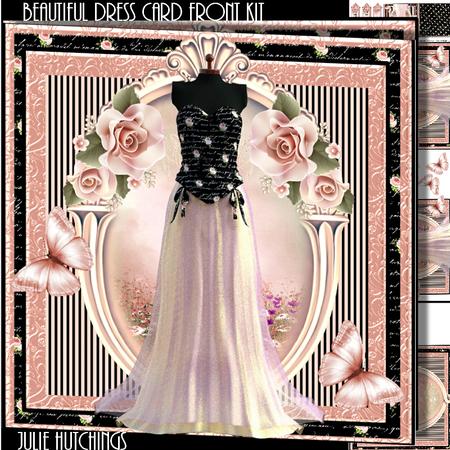 Beautiful Floaty Dress Card Front Kit