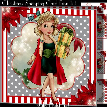 Christmas Shopping Card Front Kit