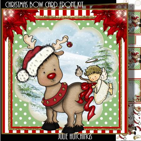 Christmas Bow Card Front Kit