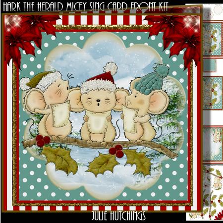 Hark the Herald Micey Sing Card Front Kit