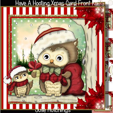 Have a Hooting Xmas Card Front Kit