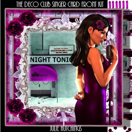 The Deco Club Singer Card Front Kit