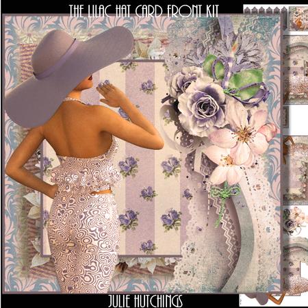 The Lilac Hat Card Front Kit