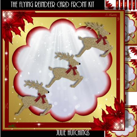 The Flying Reindeer Card Front Kit