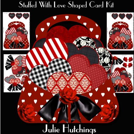 Stuffed with Love Hearts Handbag Shaped Card Kit