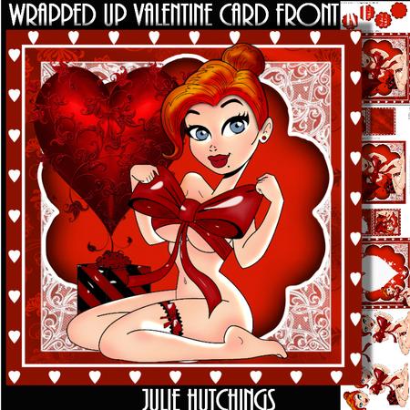 Wrapped Up Valentine Card Front Kit