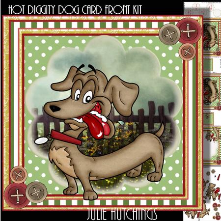 Hot Diggity Dog Card Front Kit