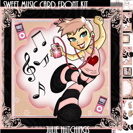 Sweet Music Card Front Kit