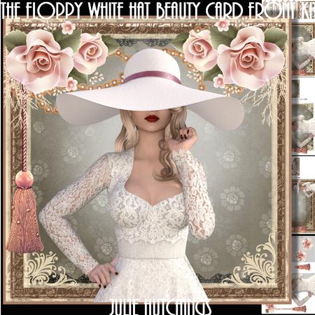 The White Floppy Hat Beauty Card Front Kit