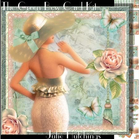 The Green Bow Card Front Kit