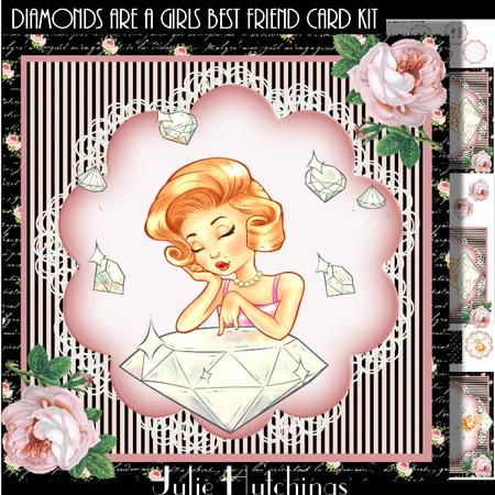 Diamonds Are a Girls Best Friend Card Front Kit