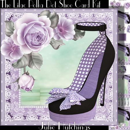 The Lilac Polka Dot Shoes Card Front Kit